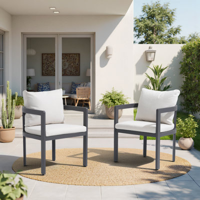Outdoor Aluminum Dining Chairs With Cushions