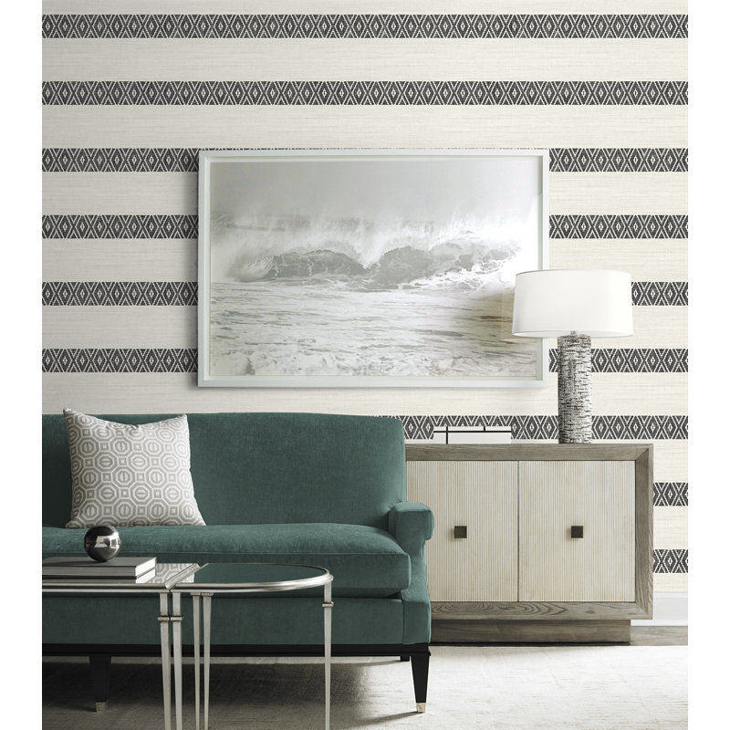 Geometric Wallpaper Roll, Charcoal