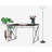 Madison office work area desk MDF/Chrome Brown