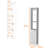 Stylish White Bathroom Linen Holder - 5 Shelves, 1 Door 1-Door Cabinet With Shelves-529452013