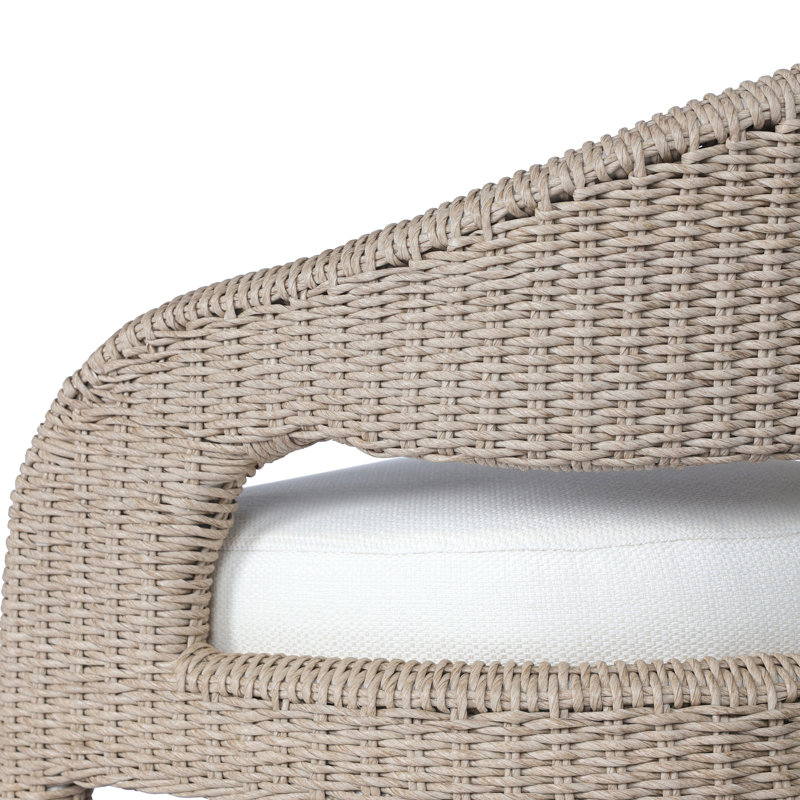 Maxille Outdoor Dining Armchair, Light Brown