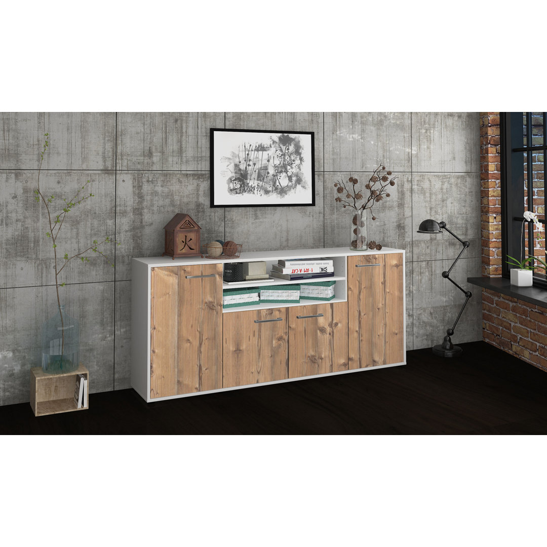 Sideboard Lenchen - Freistehend/Metallgriffe - Design: Farb-Dekor