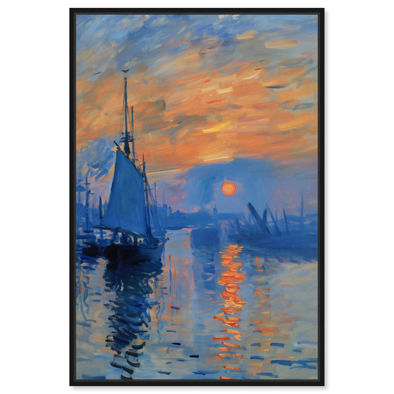 Art mural sur toile, "Art Remedy Till Dusk" 1 pièce 57716, Cadre noir, H 37 po x l 25 po
