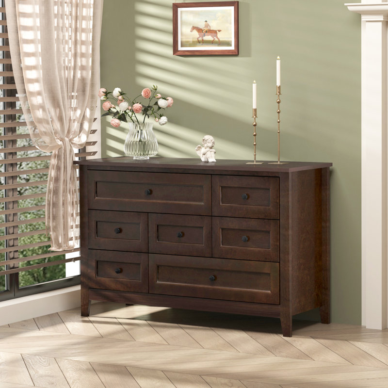 Solid Wood Spray-Painted Drawer Dresser Bar,Buffet Tableware Cabinet Lockers Buffet Server Console Table Lockers