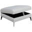 Rangement rembourré en gris et noir, pieds en métal profilés, compartiment caché, bordure moderne pour intérieurs industriels noirs avec rangement, design, lignes épurées, silhouette minimaliste