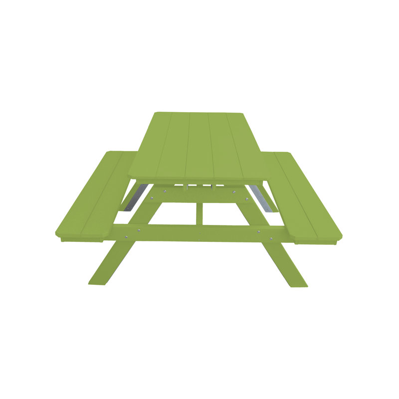 Table de pique-nique rectangulaire, Lime tropicale, L 55 po x L 60 po