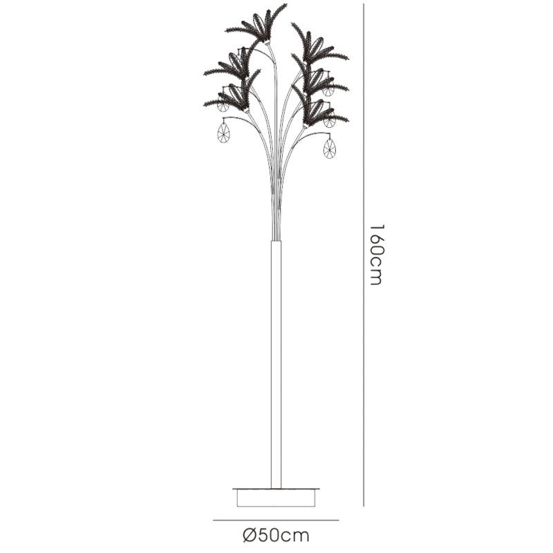 160cm Novelty Floor Lamp, Silver