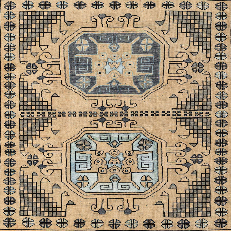 Abstract Indoor Rug, Square 8'