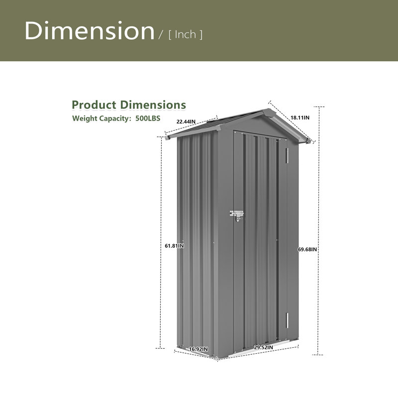 Campcraft High Quality Galvanized Iron Sheet, Waterproof Design, Reasonable Internal Space Planning, Equipped With A Solid Lock System, Easy To Assemble And Move