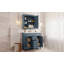 Meuble-lavabo de salle de bain avec lavabo supérieur, armoire à miroir Royal, armoire de rangement moderne avec 2 portes à fermeture douce et 2 tiroirs, meuble-lavabo simple-1319524368