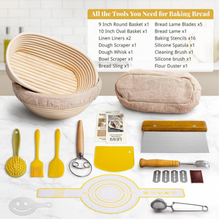 Sourdough Starter Kit, Bread Proofing Baskets