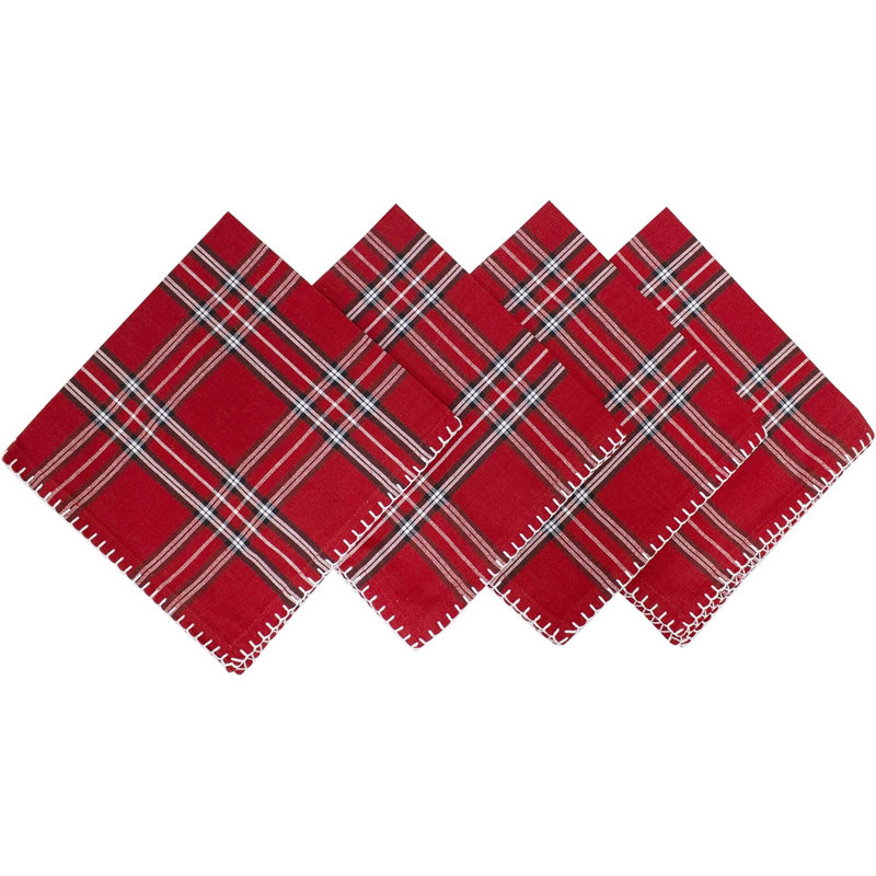 Ensemble de 4 serviettes de table Red