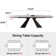 Rectangular Extendable Dining Table Up To 110'' with Sintered Stone Top for 8-12