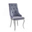 Ensemble de 2 chaises d'appoint en tissu et en acier inoxydable