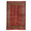 Hand Knotted Wool Area Rug in Red