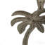 Table d'appoint ronde 14 po x 14 po x 24 po - Plateau en marbre blanc, motif de palmier doré