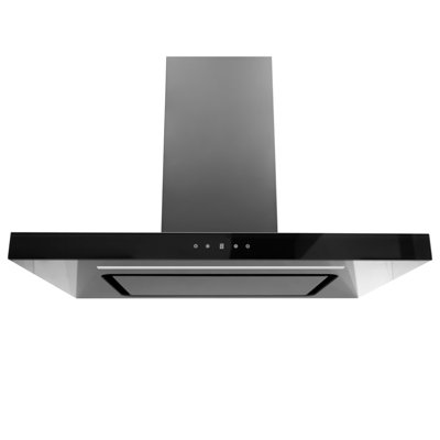 Hotte murale 36 "600 CFM avec panneaux de verre