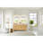 Cisca 72" Double Bathroom Vanity in Natural Wood with Grain White Engineered Stone Countertop without Mirror