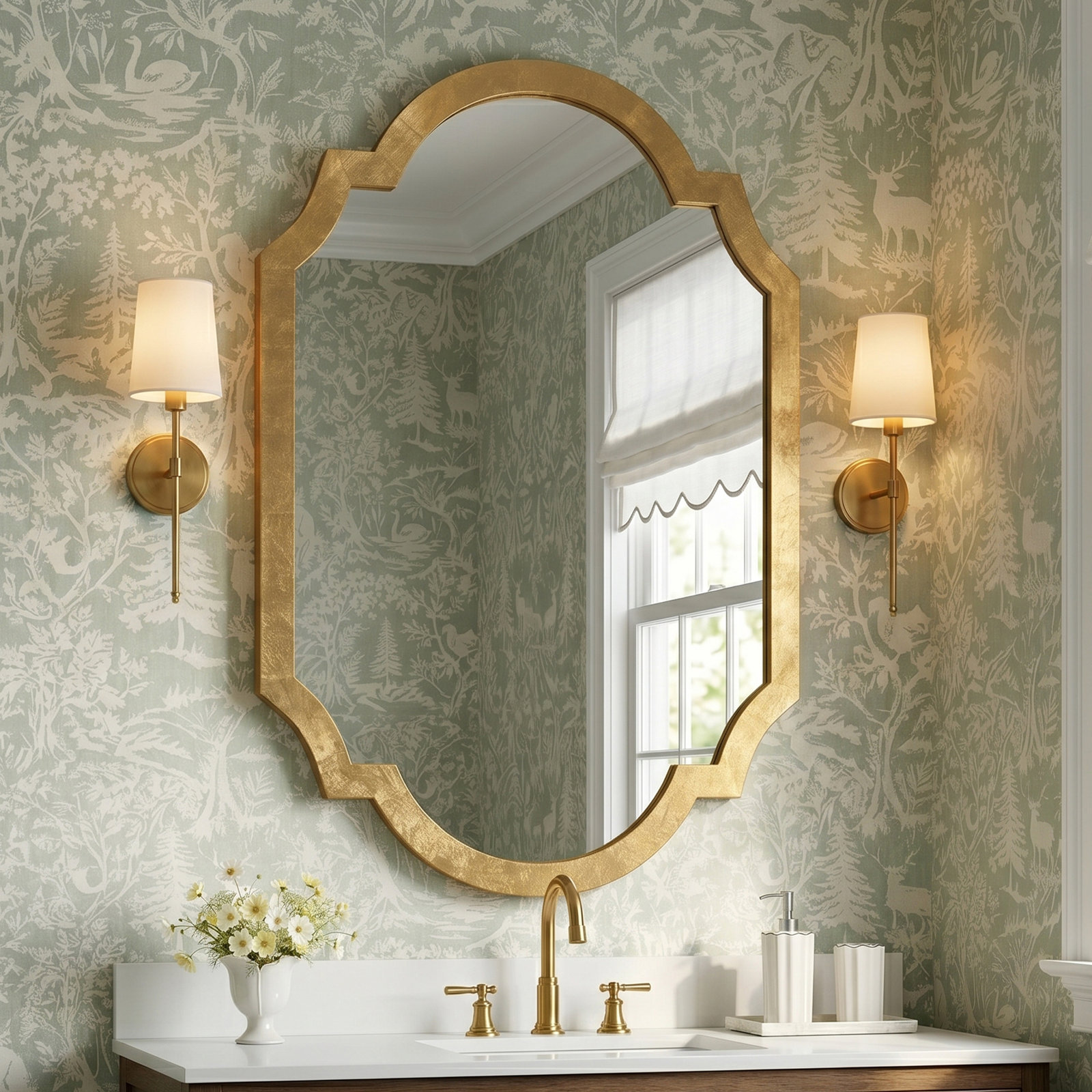 Pixie 30" Accent Mirror, Gold, 36" x 24"