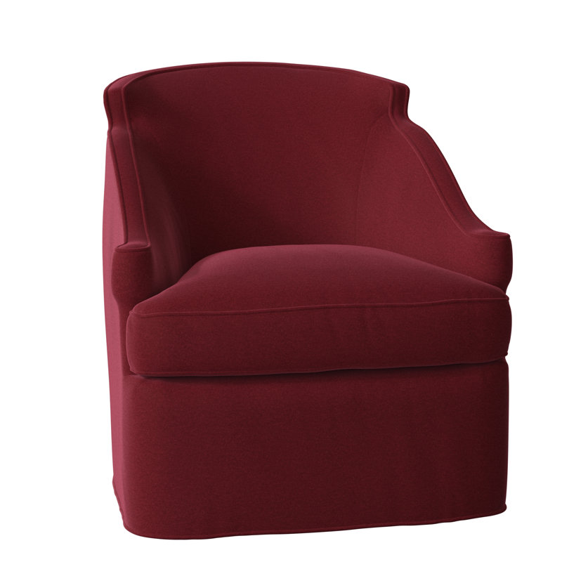 Barbara Swivel Armchair, Margaret Lipstick