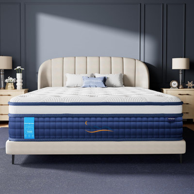Full Size Mattress 10 Inch, 9 Layer Hybrid Mattress in a Box W/Cooling Gel Memory Foam, 7-Zones Pocket Spring, Medium Firm Bed, Motion Isolation, Fiberglass-Free, CertiPUR-US