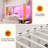  Twin Xl Over Twin Xl Bunk Beds With 2 Storage Drawers & Led Lights, Heavy Duty Metal Bunk Bed Frame With Charging Station, Safety Guardrail And 2 Ladders, No Box Spring Needed, White-72534456-72534455