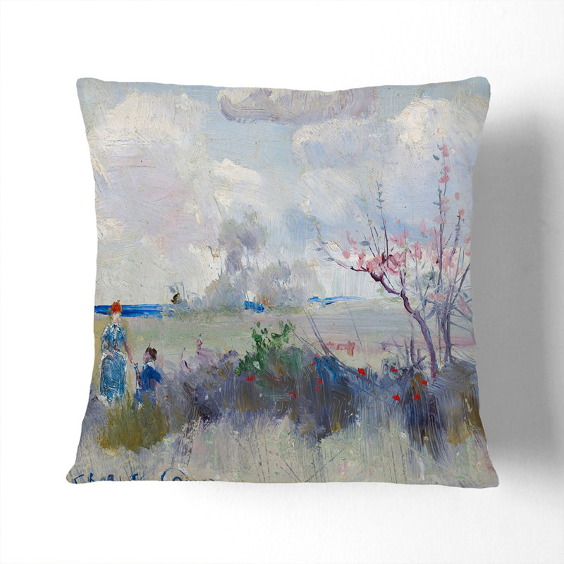Herrick's Blossoms Square Throw Cushion, 40cm H x 40cm W x 15cm D, White