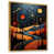 Toile avec cadre flottant or