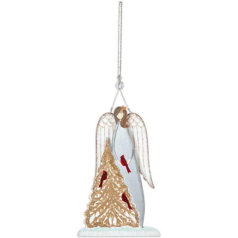 Ornement Winter Angel & Cardinals - ensemble de 3