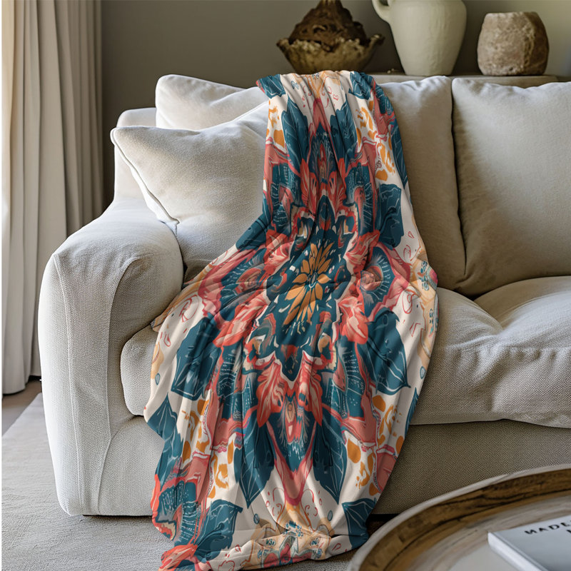 Nomadic Bliss Weave - couverture sherpa de qualité supérieure 1 pièce, Jeté