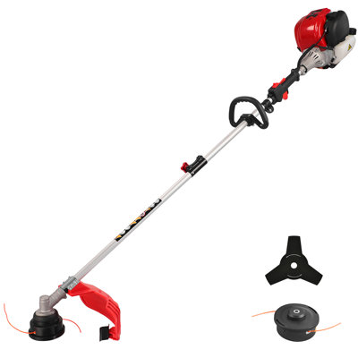 Powersmart 37Cc Gas String Trimmer,  2-In-1, 16.3"" Weed Wacker With 10"" Brush Cutter, Lawn Care -  PS4531