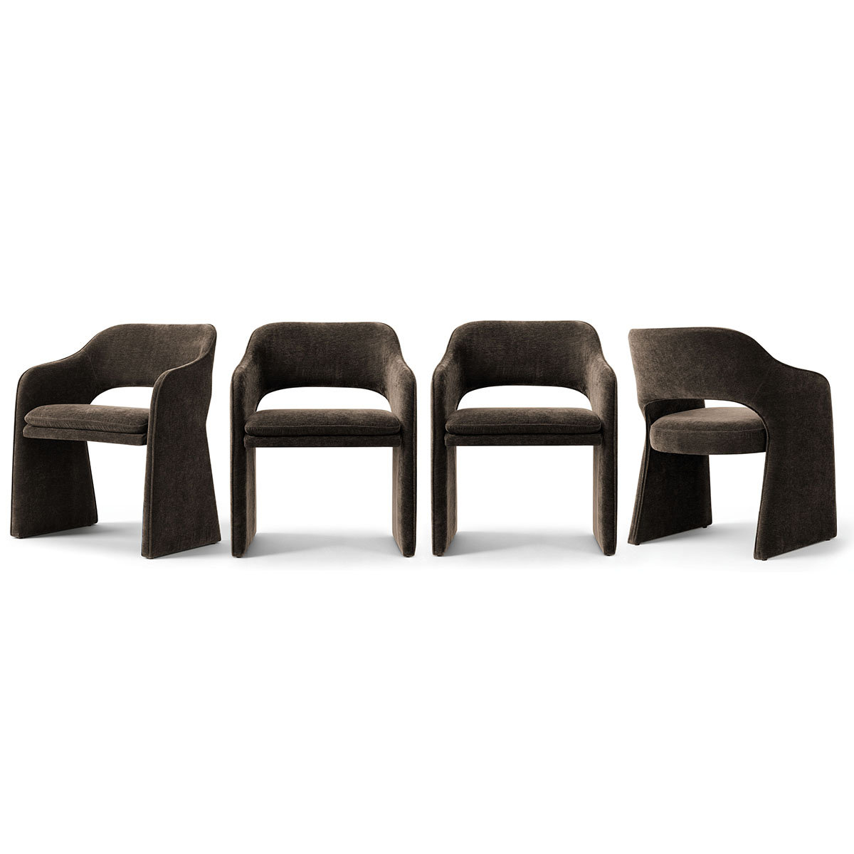 Wrought Studio™ 19" Seat Height Upholstered Chenille Dining Chair | Wayfair