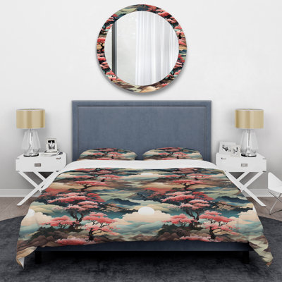 Ensemble de housse de couette Mountain Ukiyo E Paysages III