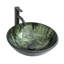 Lavabo de salle de bain en verre trempé, couleur, robinet noir et bonde escamotable pour différentes zones de la maison.