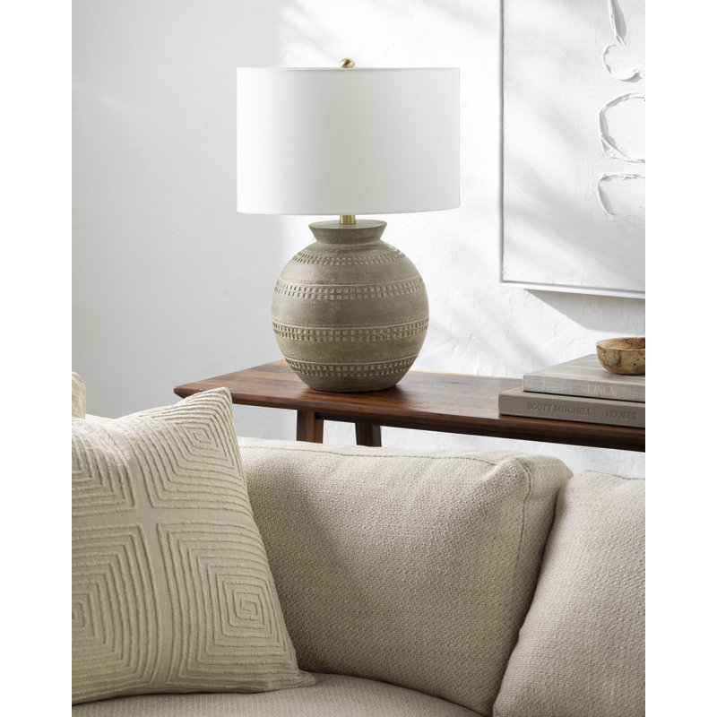 Eaghan Resin Accent Lamp, Gray