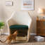 Chaise d'appoint moderne 2 en 1 avec base amovible pour animaux de compagnie