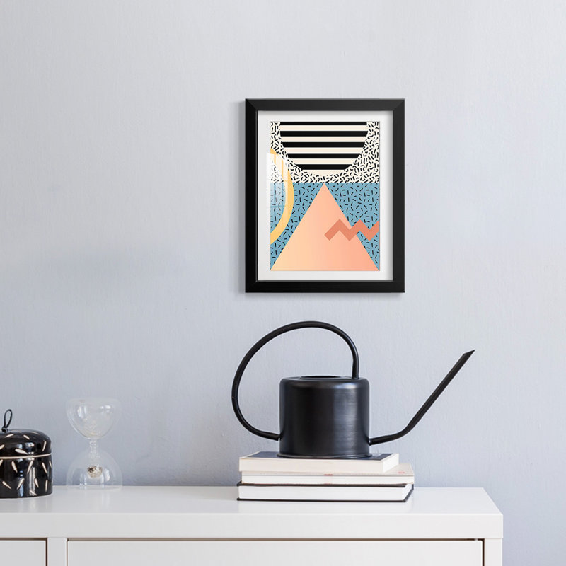 Modern Memphis I - impression encadrée, Noir, H 28,5 po x l 20,5 po
