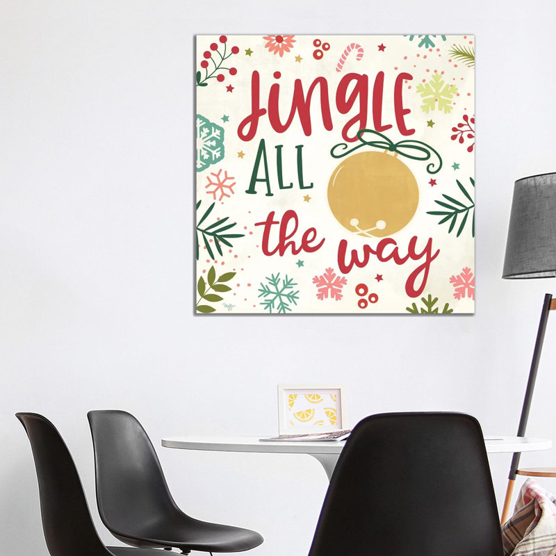Jingle All The Way by Mollie B. - Wrapped Canvas Painting, 93.98 cm H x 93.98 cm W x 3.175 cm D
