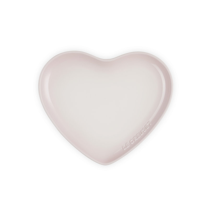 Le Creuset Stoneware Heart Plate, Shell Pink