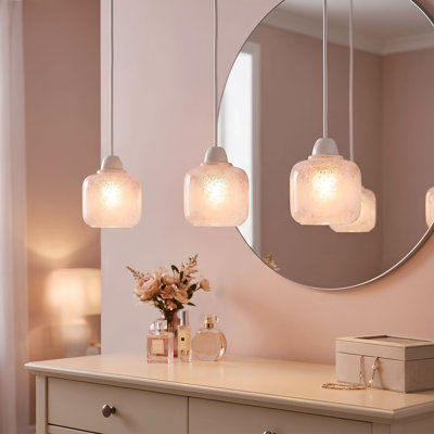 12cm H Glass Lamp Shade in Clear