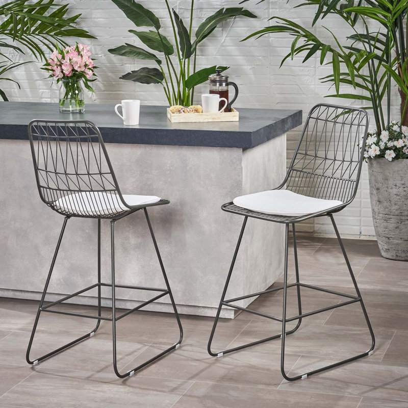 Tabouret de comptoir Niez, Gris