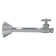 Round Handle Straight Stop 1/2" Copper Sweat x 3/8" OD Comppression Outlet