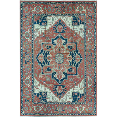 Hand-Knotted High-Quality Rust Area Rug