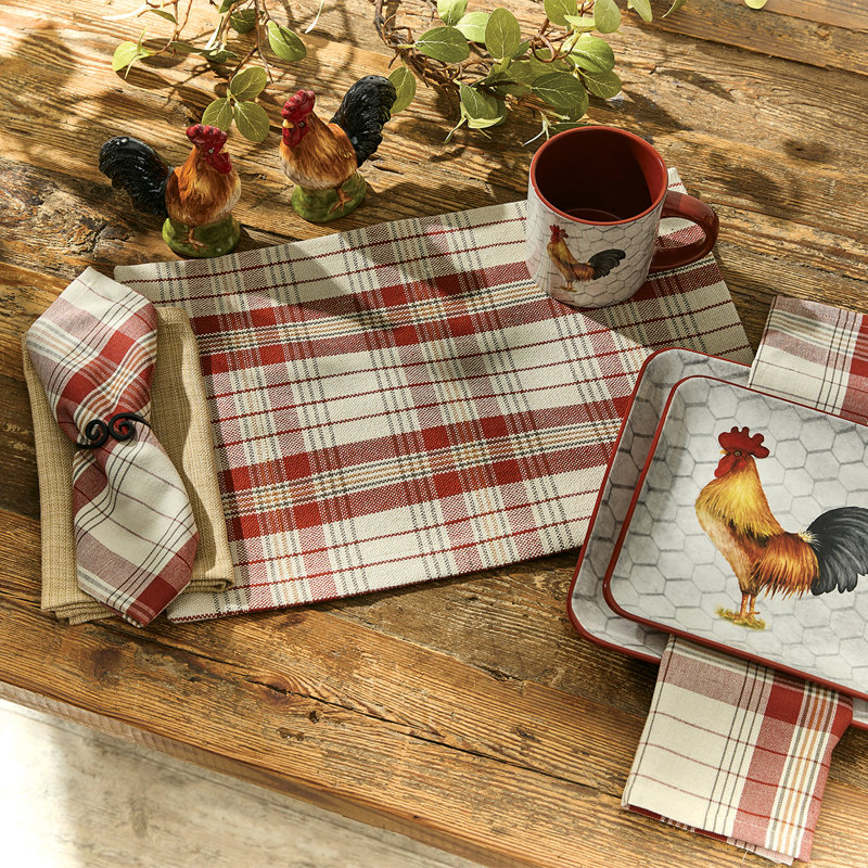  Hawthorne Red Plaid Napkin Set of 4