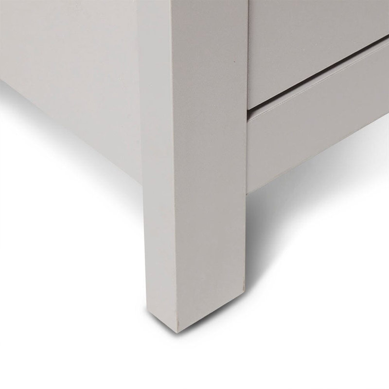 Maryhannah 45cm W Manufactured Wood Bedside Table, Stone Grey