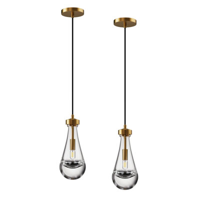 Luminaire suspendu Raindrop pour îlot de cuisine ou chambre à coucher (ensemble de 2)