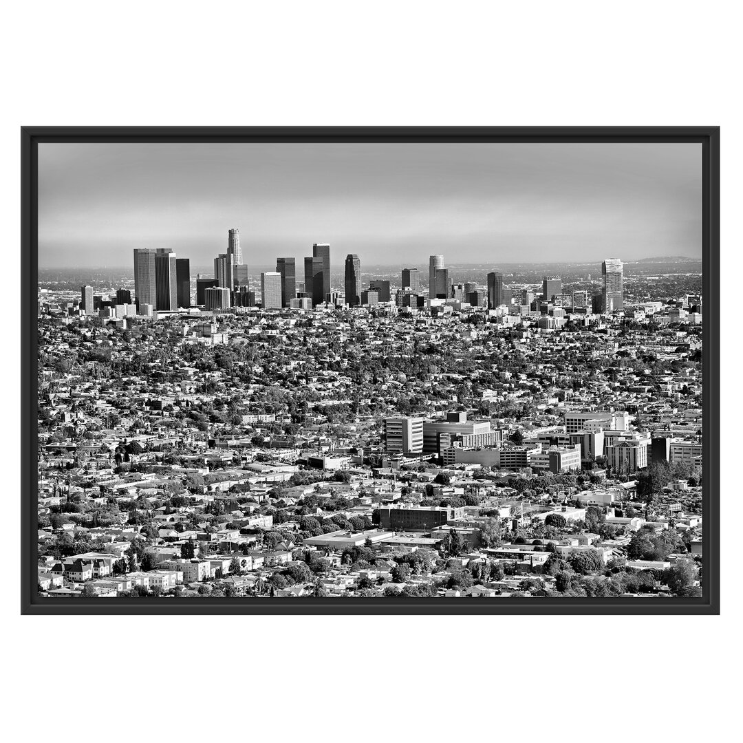 Gerahmtes Wandbild Los Angeles City Verkehrsgebäude