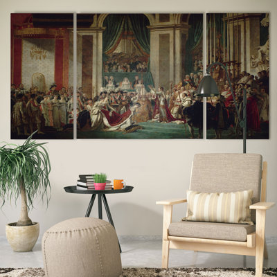 La consécration de l'empereur Napoléon - Reproduction d'art graphique sur toile à pièces multiples