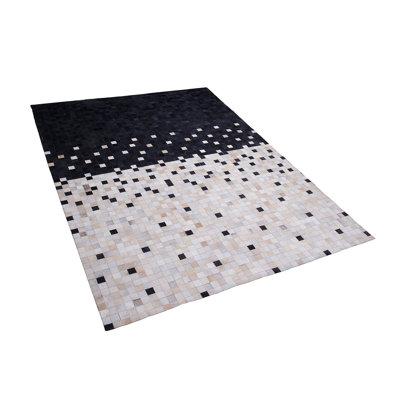 Ria Geometric Leather Hand Woven Area Rug