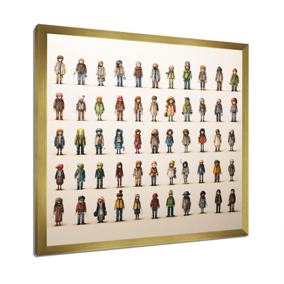 «Gray Childrens Dog Nursery Patter II - People», reproduction d'art murale